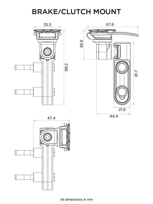 QUAD LOCK Brems-/Kupplungs-Hauptzylinder Telefonhalterung