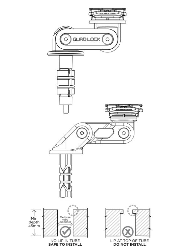 QUAD LOCK Pro Lenksäulenhalterung