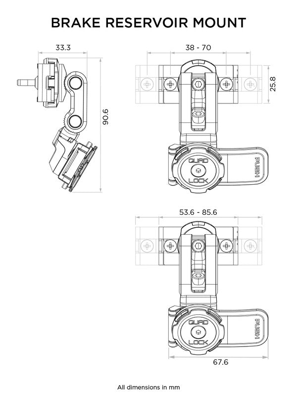 QUAD LOCK Bremsbehälter Telefonhalterung