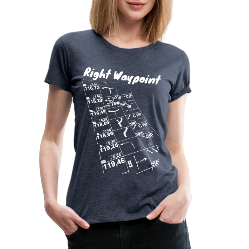 Right Waypoint - T-Shirt Women - Blau meliert