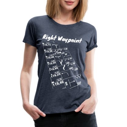 Right Waypoint - T-Shirt Women - Blau meliert