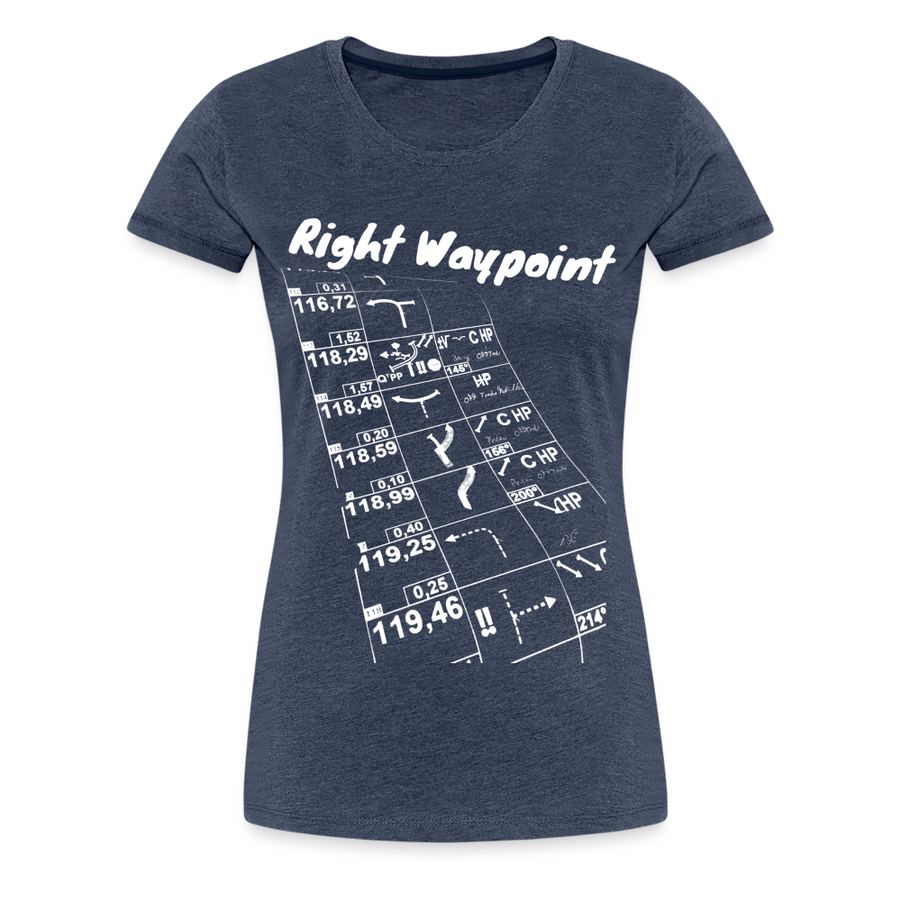Right Waypoint - T-Shirt Women - Blau meliert