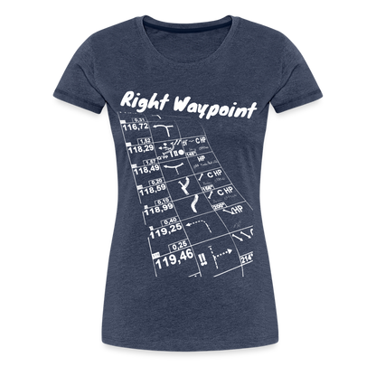 Right Waypoint - T-Shirt Women - Blau meliert