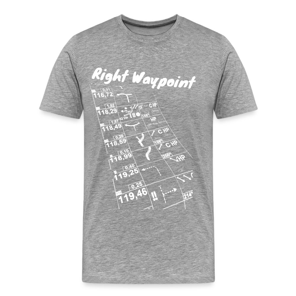 Right Waypoint - T-Shirt Men - Grau meliert