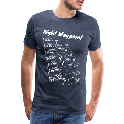 Right Waypoint - T-Shirt Men - Blau meliert