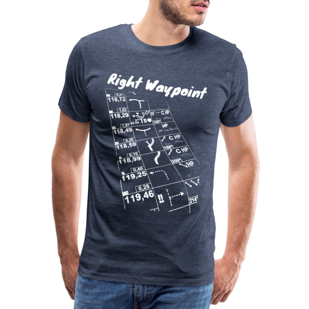 Right Waypoint - T-Shirt Men - Blau meliert