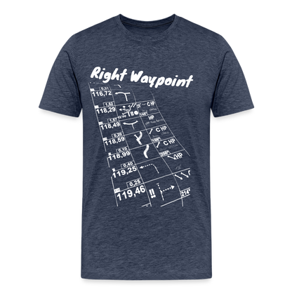 Right Waypoint - T-Shirt Men - Blau meliert