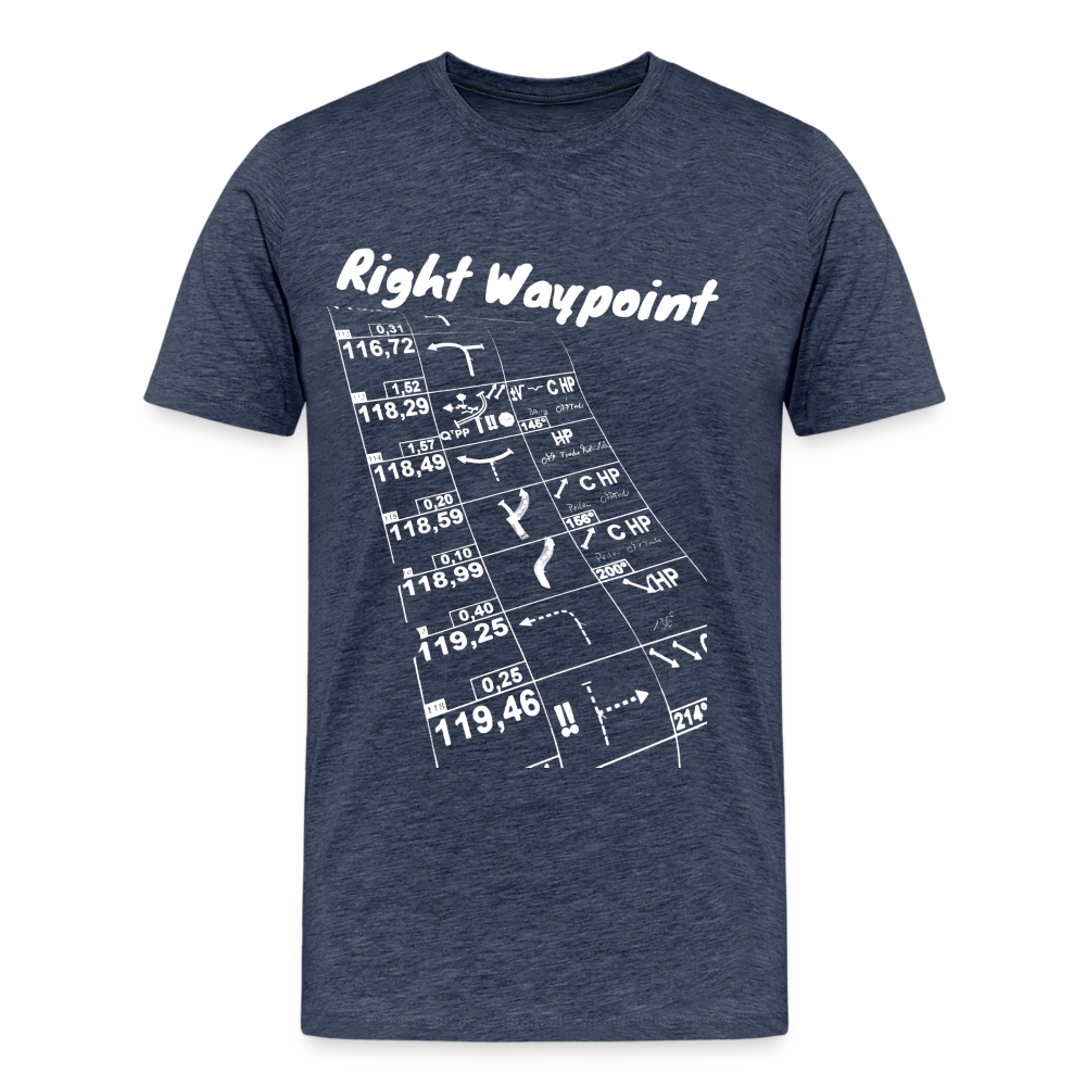 Right Waypoint - T-Shirt Men - Blau meliert